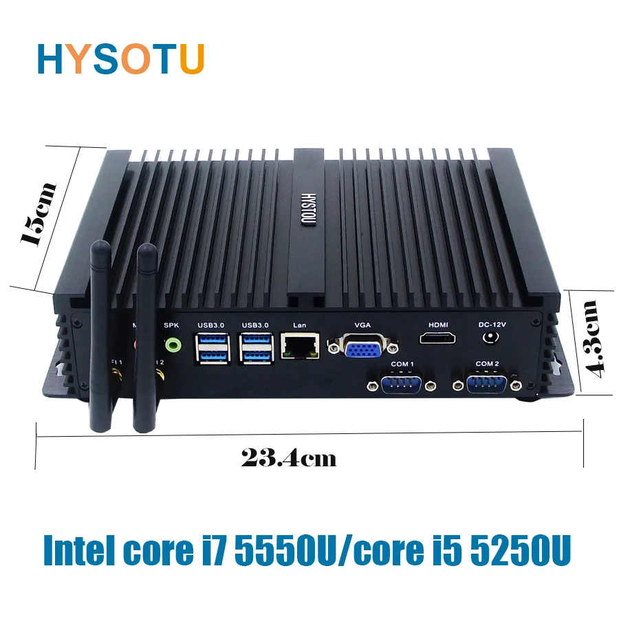 

core i5 7200u core i7 5550u intel mini computer windows 7 windows 10 hd graphics wifi&bluetooth Fanless minipc barebone