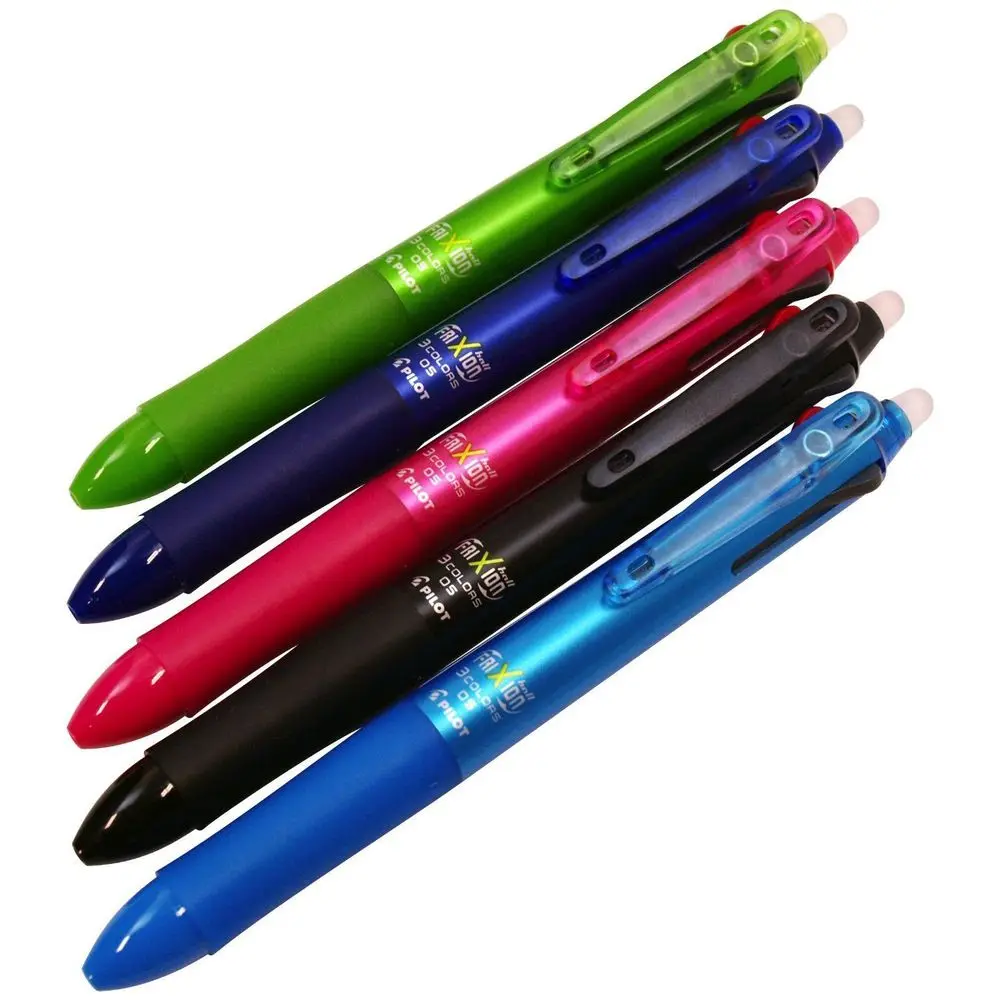 Пилот фрикционный шар 3 цвета в одной ручке 0,5 мм шариковая ручка P-LKFB60EF-LB Японии-Пять цветов на выбор - Цвет: 5Pcs Each Color 1Pc