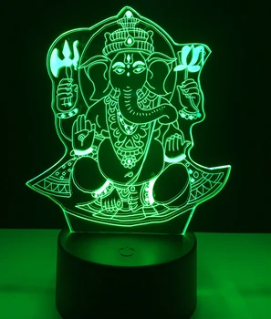 

Buddha 3D Night Lamp 7 color changing night lights 3D visual illusion LED Lamp USB Touch Table Lamp for kids toy Christmas