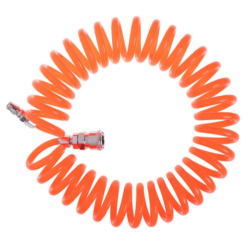 

HELTC Polyurethane PU Air Compressor Hose Tube Flexible Air Tool With Connector Spring Spiral Pipe for Compressor Air Tool 6M