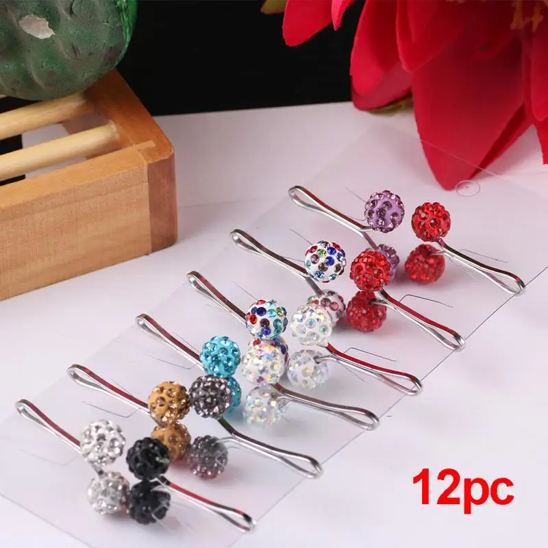

Woman Muslim Pearl Series Clip Fashion Hijab Clip Rhinestone Pearl Ball Scarf pin 1pc/12 pcs