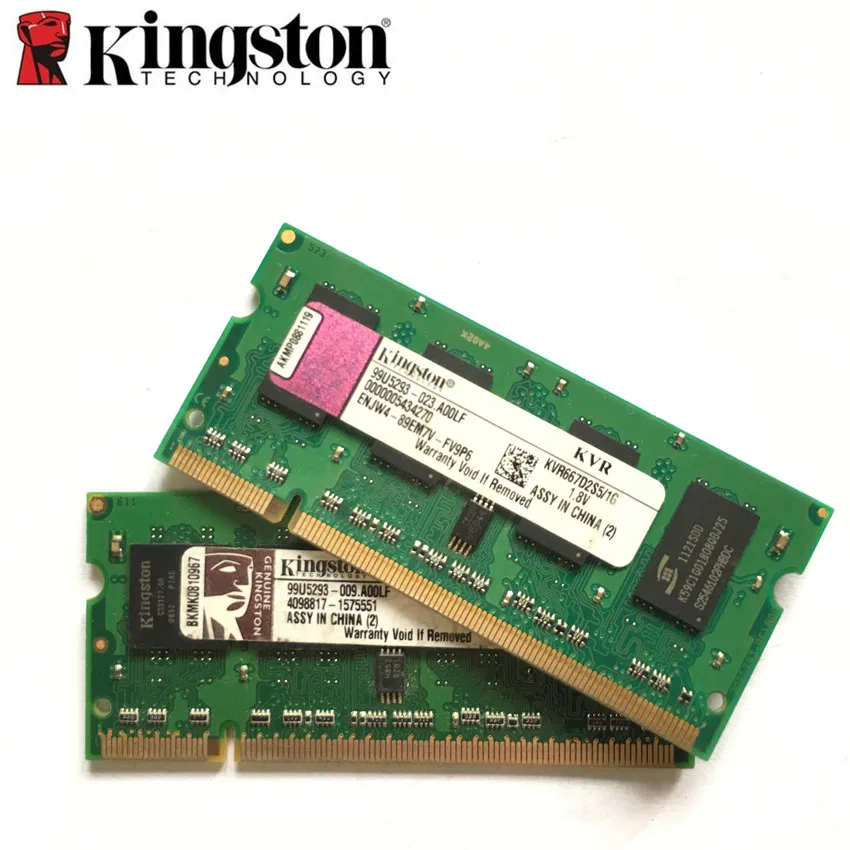 Используется Kingston 1 Гб 2 Гб 667 МГц SODIMM DDR2 память для ноутбука 1 г 2 г 667 МГц модуль для ноутбука SODIMM RAM