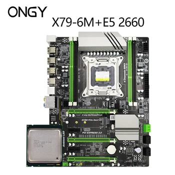 

Ongy X79 6M Motherboard E5 2660 CPU LGA 2011 DDR3 i7 32GB ATX SATA3.0 X79-6M Main Board PCI-E NVME M.2 Processor 32G ddr 3