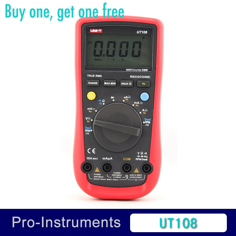 UNI T UT108 4000 counts DMM Tach Dwell Auto Range True RMS Digital