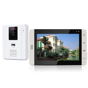 

7 inch Touch Button Video Intercom System Waterproof Video Door Phone Door bell with IR LED Camera Easy Install