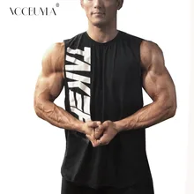 Voobuyla Новая мужская хлопковая майка для занятий фитнесом жилет без рукавов Спортивная безрукавка тренировка Кроссфит жилет для бега 3XL