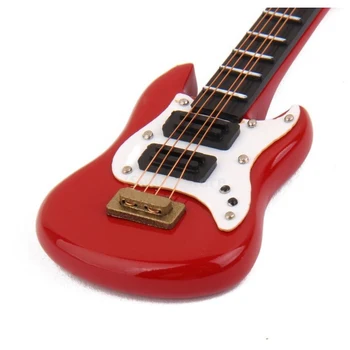 

Wholesale!A Miniature Music Instrument 1:12 Dollhouse coustic Guitar Red