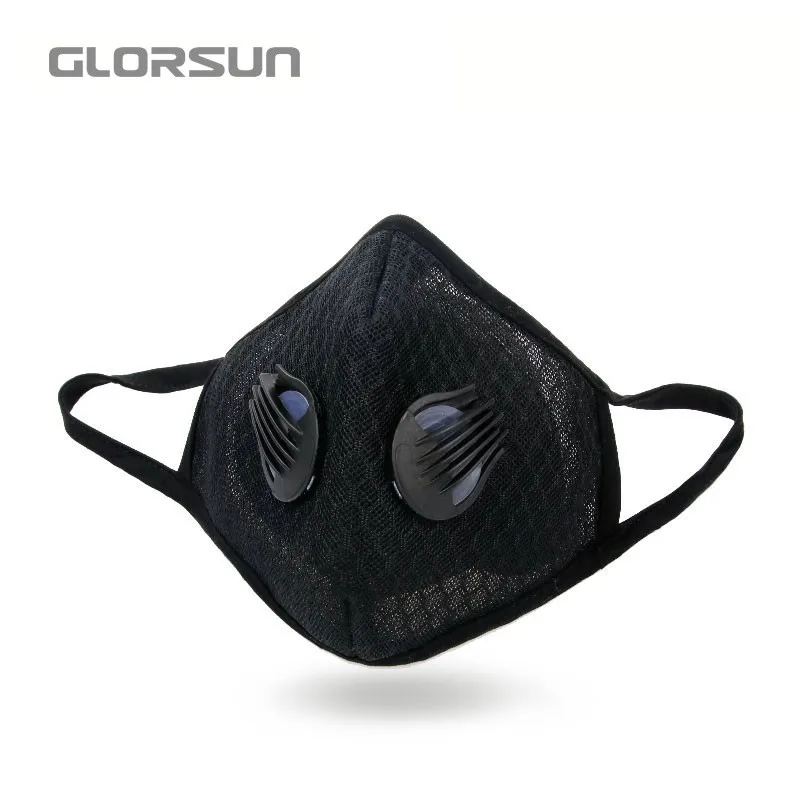 

GLORSUN washable mouth racing face summer mask pm2.5 dust filter cloth anti pollution design outdoor sport smoke mesh mask