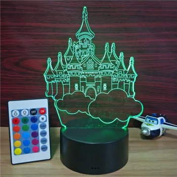 

Sky City 3D Ambient table lamp USB touch remote control colorful dimming Luminaria Acrylic Home Decor Novelty Night Light gift