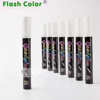 

Flashcolor Liquid Chalk Marker Pens Erasable white Highlighters LED Writing Board Glass Window Art Marker Pens
