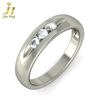 

Jinhui Women The Aphrodite Band Solid 18K White 750 Gold 0.135CT Natural Diamond Jewelry Free Engraving
