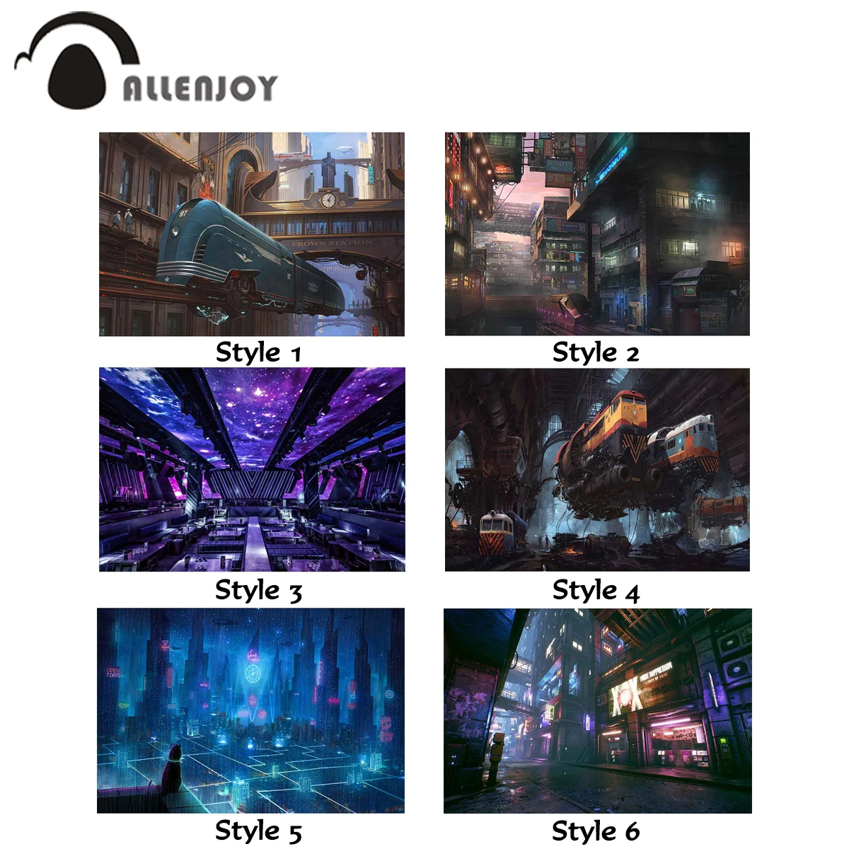 Интерьерный фон Allenjoy в стиле стимпанк игра 3D будущие Городские Сцены детская