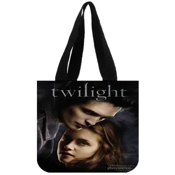 

Custom Twilight Tote Bag Reusable Handbag Women Cotton Canvas Shopping Bags Customize Your Images Print Gift