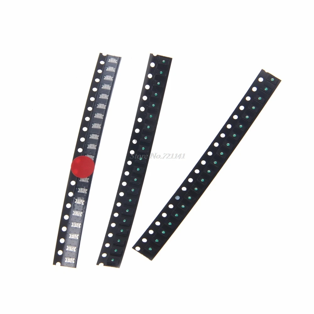 100 шт. 5 цветов 1206 SMD светодиодный светильник красный белый зеленый синий желтый