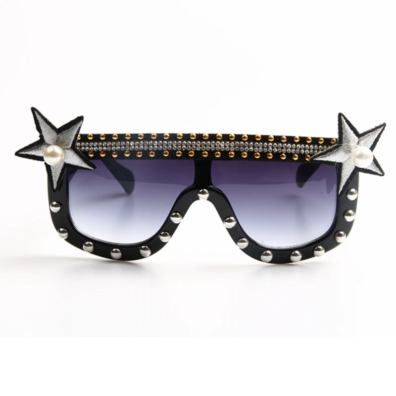 2017 Fashion Sunglasses Woman Bling Rhinestone Oversized Sunglasses