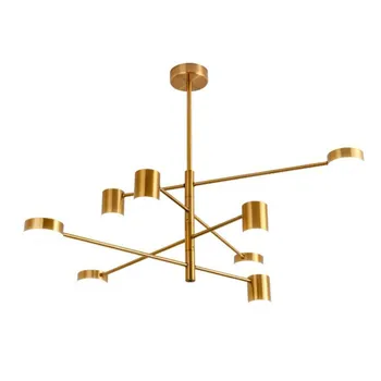 

Post-modern Foyer Led Pendant Light Simple Nordic Metal Black/White/Gold Pipe Suspension for Bed Room Bar Decor 2473