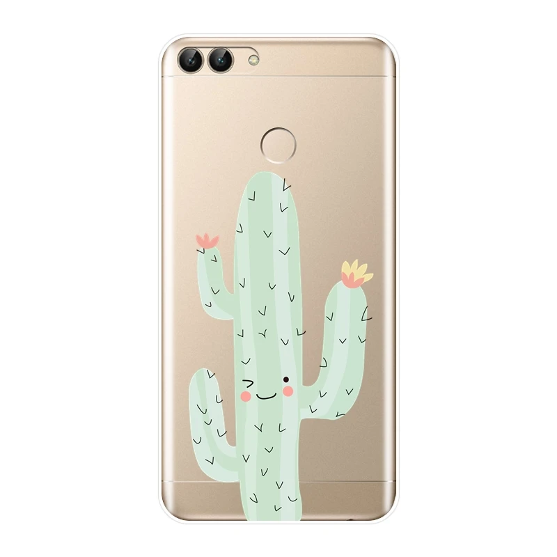 Задняя крышка для Huawei P10 P20 P8 P9 Lite 2017 силиконовый чехол телефона Sof Cactus Pro Plus P Smart