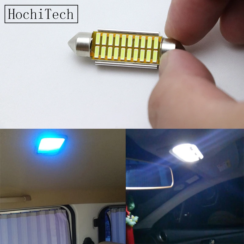 4 шт. гирлянда 31 мм 36 39 42 Светодиодная лампа C5W C10W CANBUS без ошибок DC 12V Белый Цвет 4014 SMD