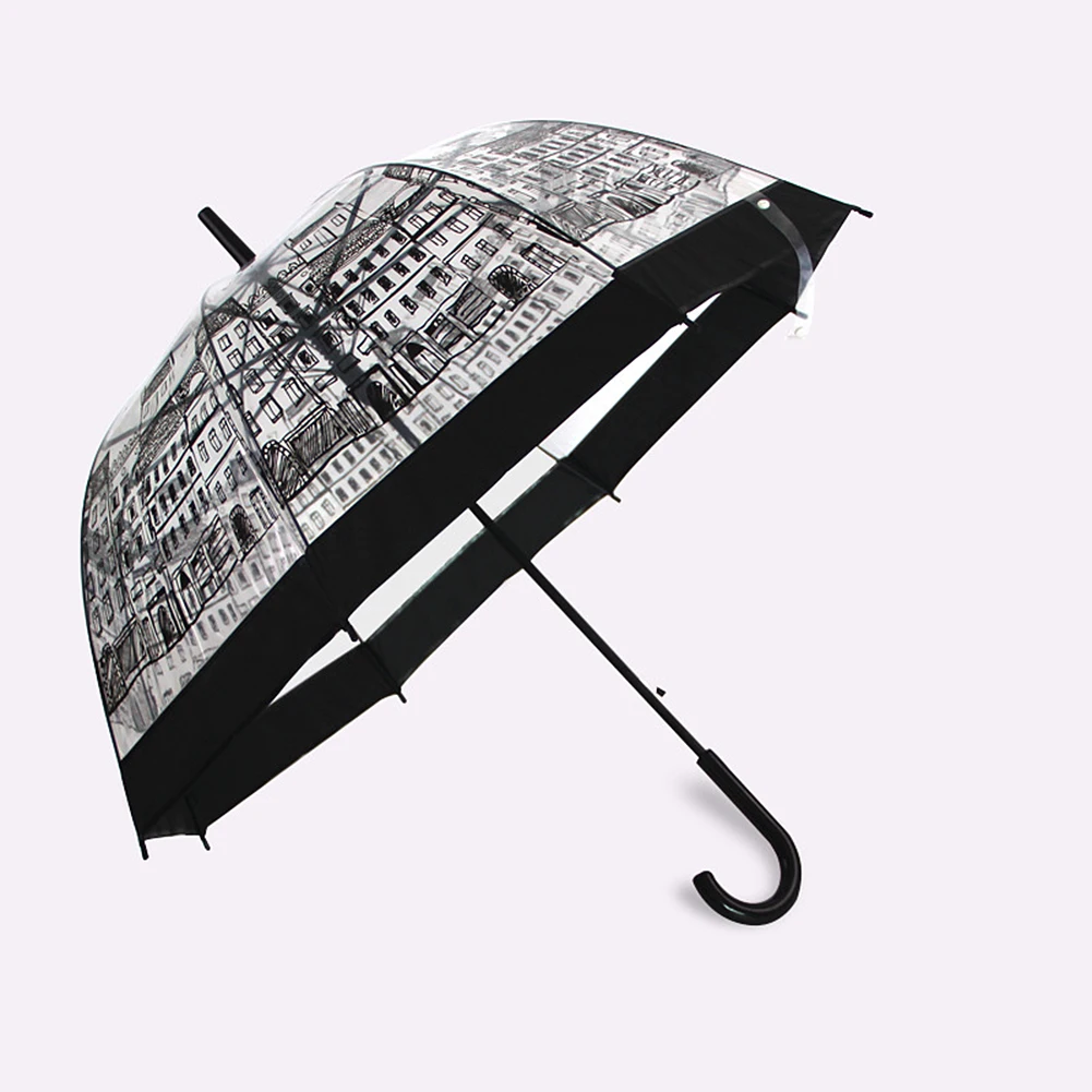 Parasol Clear Sunproof Anti Rain Umbrella Waterproof Arch Umbrella Transparent Mushroom Shaped Decoration Party