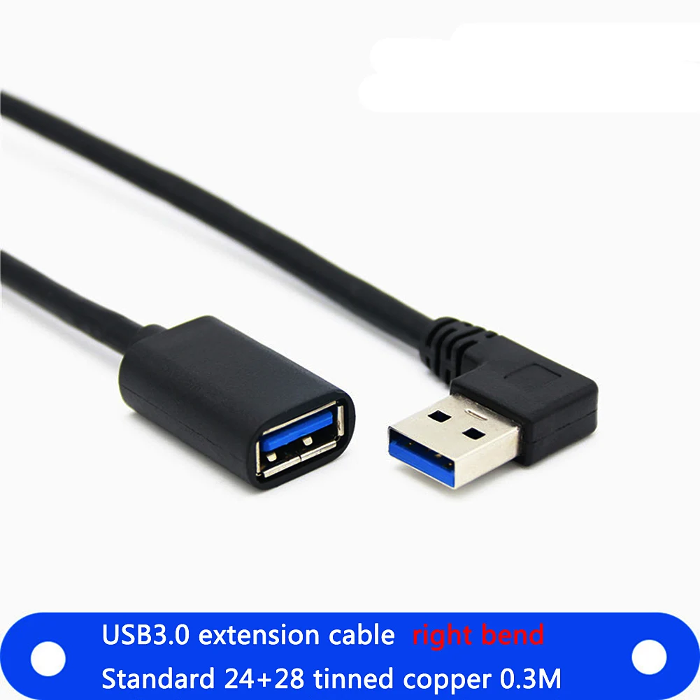 

Right Angle 90 Degree USB 3.0 Extension CableMale to Female Super Speed 5Gbps USB Data Charging Cables