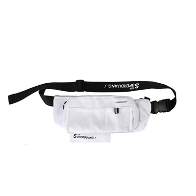 Поясная поясная сумка для мужчин, мужская повседневная оксфордская сумка на пояс для телефона, сумка в стиле хип-хоп, модная сумка на плечо, нагрудная сумка, дорожные сумки - Цвет: Белый