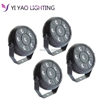 

4pcs/lot 3 in 1 Mini Dj Laser Disco RGB Stage Light 6 Led Wash Effect Portable