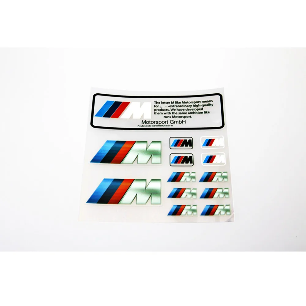 

Etie Car-styling ///M Decoration Mini Car Sticker and Decal Set Accessories for BMW X1 X3 X5 X6 1 3 4 5 7 Series