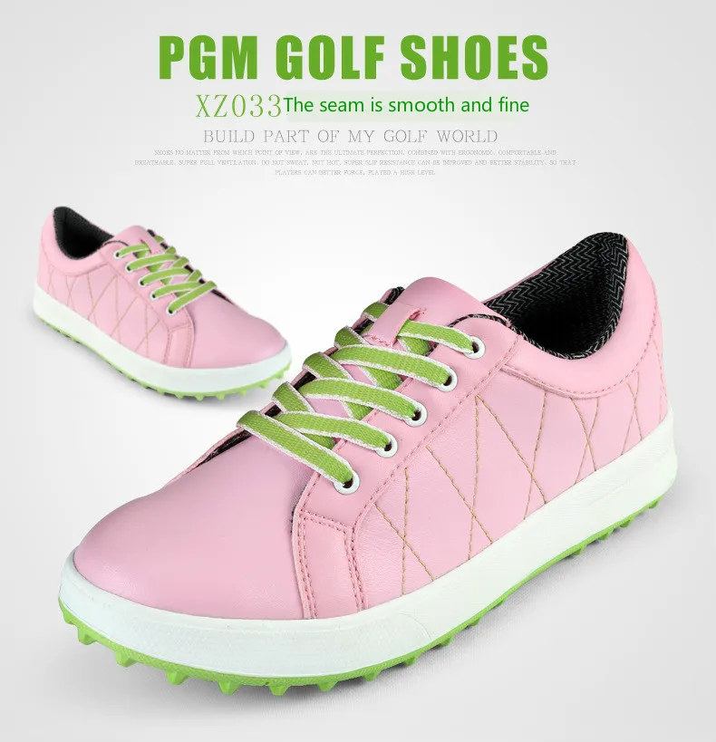 Натуральная PGM женская обувь для гольфа спортивная женская обувь без шипов дышащие непромокаемые женские ботинки
