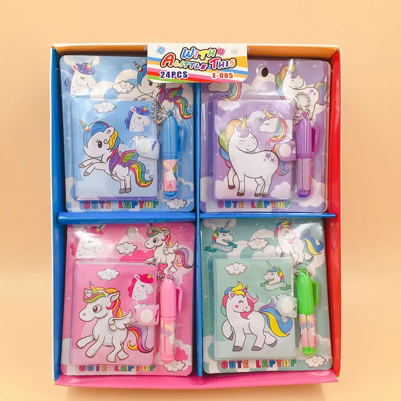 

Cartoon Item Kawaii Unicorn Flamingo Novelty Notebook Mini Notepads With Free Ballpoint Pen Creative Stationery For Kids Gift