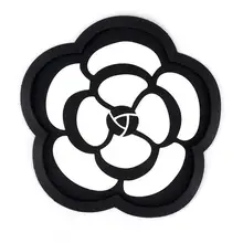 Автомобильный нескользящий коврик цветок ПВХ в форме мультяшного инновационного высокотемпературного сопротивления камелии образный Круглый Коврик для мобильного телефона