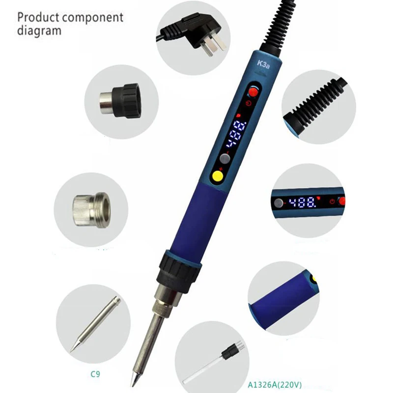 Electric soldering iron K3 60W 90W 110W Sleep function Digital Soldering welding tool Adjustable temperature Soldering iron      (3)