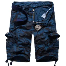 Красивые новые мужские камуфляжные Короткие штаны мужские повседневные хлопковые комбинезоны со средней талией свободные шорты с пятью точками брюки карго летние