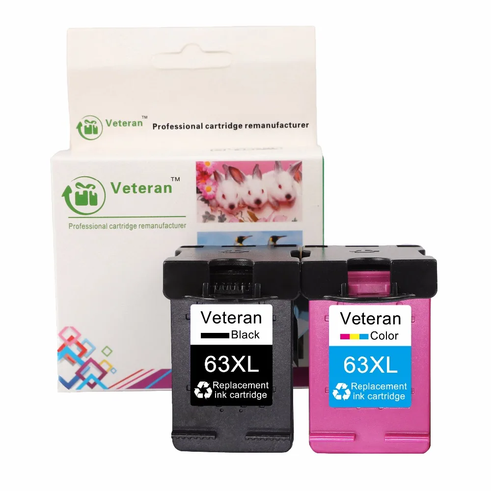 Ветеран 63XL картридж для hp 63 XL hp 63 чернильный картридж для hp Officejet 3830 4650 4652 5220 5230 ENVY 4516 4512 4520 принтер