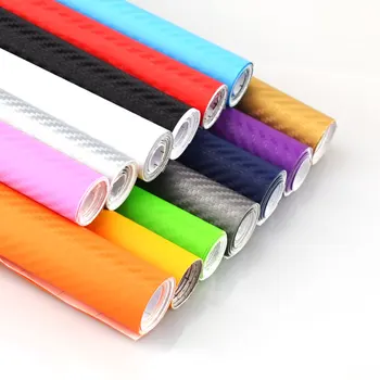 

127cmx10cm Waterproof Car Stickers 3D Car Carbon Fiber Vinyl Film Sheet Wrap Roll Auto Car DIY Decor Sticker Paper Car Styling
