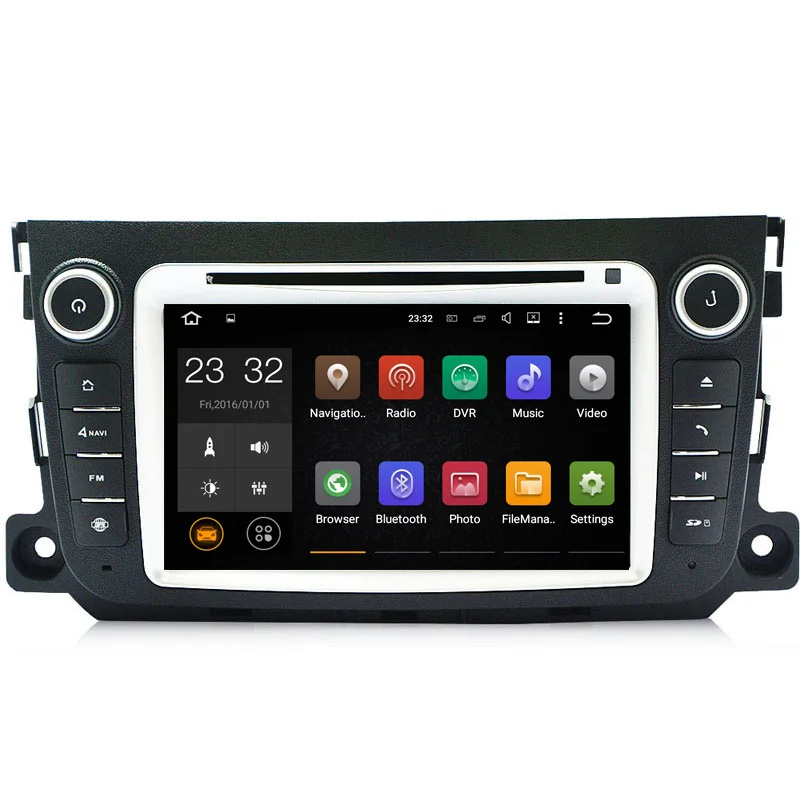 1024*600 Quad Core Android 9.1 7 inch Car DVD Player For Mercedes Benz Smart 2011 2012 2013 2014 with GPS 4G WiFi Bluetooth RDS