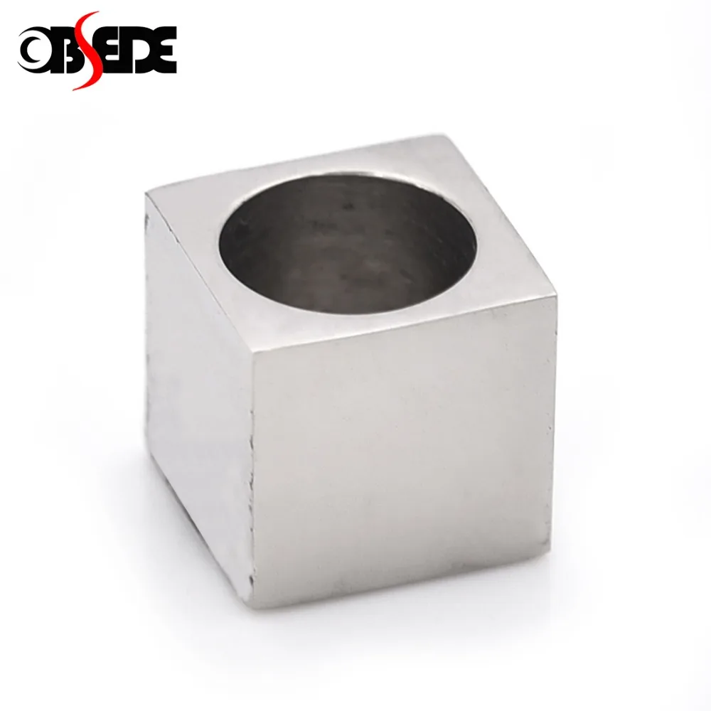 

Stainless Steel Cube Beads Large Hole 6mm Metal Slide Charm Bead Original Color for DIY Bracelet Men Jewelry Making Findings
