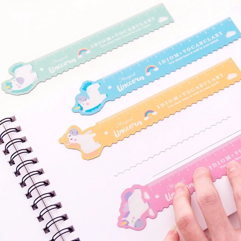 1 шт. Единорог Магнитная линейка Kawaii Канцтовары новинка милые линейки