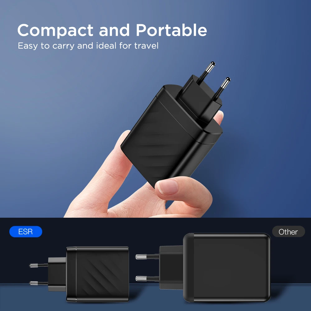 Compacto de Parede Rápido para Iphone Carregador 36 w Porta Dupla Portátil Rápido x xs xr Max Ipad Pro 2020 ue Eua Esr Usb c pd 4 Esr usb c pd carregador 36 w