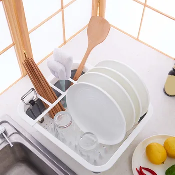 

Multifunctional Draining Rack Bowl Tableware Plate Foldable Storage Holder for Kitchen Porta-cestello di lavaggio BDF99