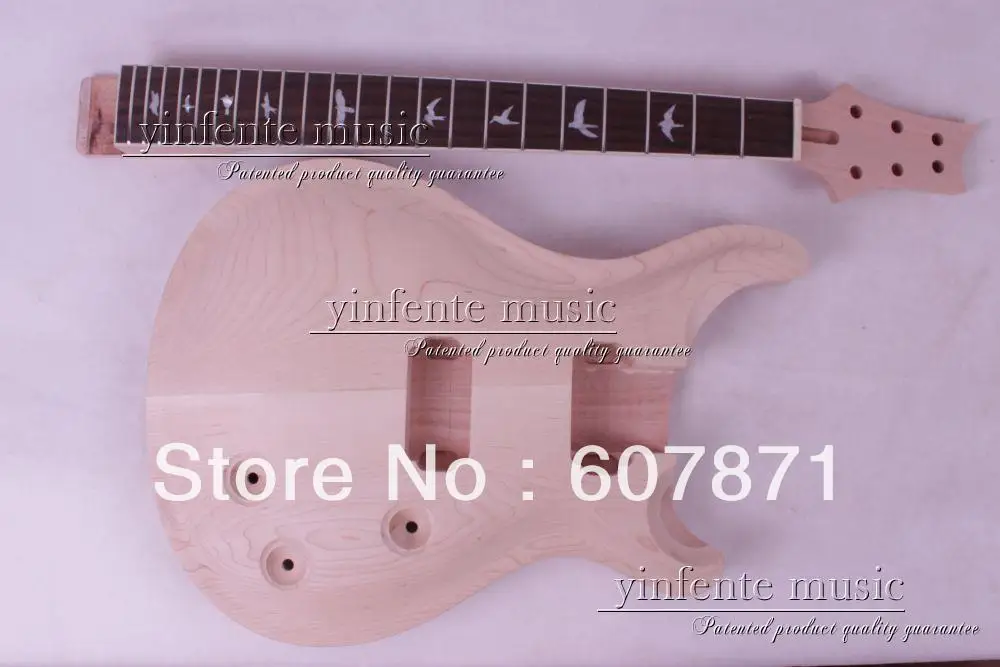 1 pcs Unfinished electric guitar body mahogany made maple top
