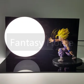 

Dragon Ball Z Action Figure Son Gohan Kamehameha DIY Display Toy Dragonball Z Gohan Esferas Del Dragon DBZ+Base +Bulb DIY38