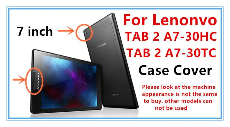 Чехол для lenovo Tab 2, 7,0 дюймов, A7-30DC, A7-30TC, A7-30HC, 7,0 дюймов, чехол для планшета, кожаный защитный чехол с подставкой, задняя крышка