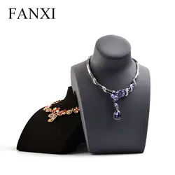 FANXI модные черные стойка-витрина для ожерелий горизонтальная модель Цепочки и ожерелья/Подвесная подставка Бюст ювелирные изделия