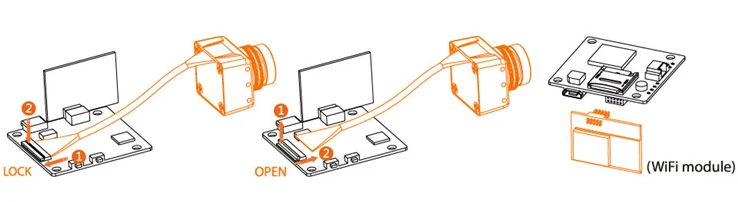 Разделенная камера RunCam с модулем WiFi