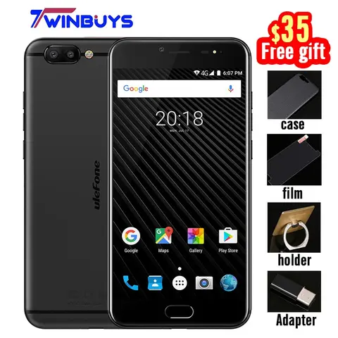 Ulefone Dual Rear Camera Mobile Phone RAM 6GB ROM 64GB 5 5 inch FHD Android 7 0 16MP Global version Fingerprint Smartphone
