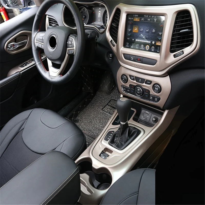 

Control System Gear Interior Excent Modified Automovil Auto Bright Sequins Modification Parts Sticker 18 19 FOR JEEP Cherokee