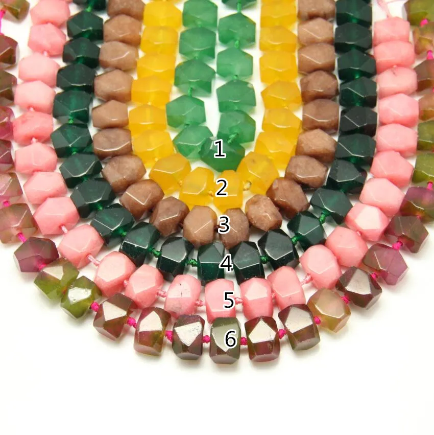 

6 color choice,15.5inches strand Faceted Malaysian Stones Loose Beads,Cut Nuggets Gems Spacer Beads Making Necklace Findings