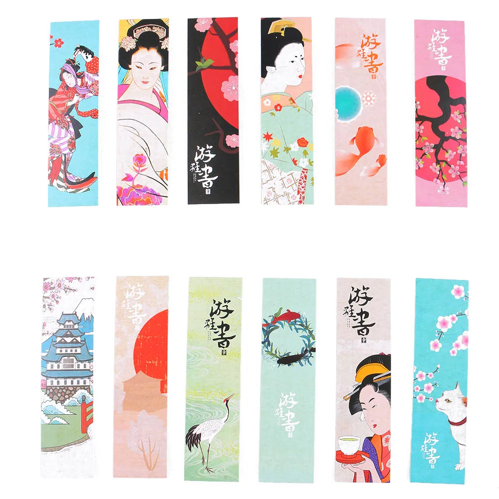 30 pcslot hot sale beautiful cute vintage japanese style bookmark book