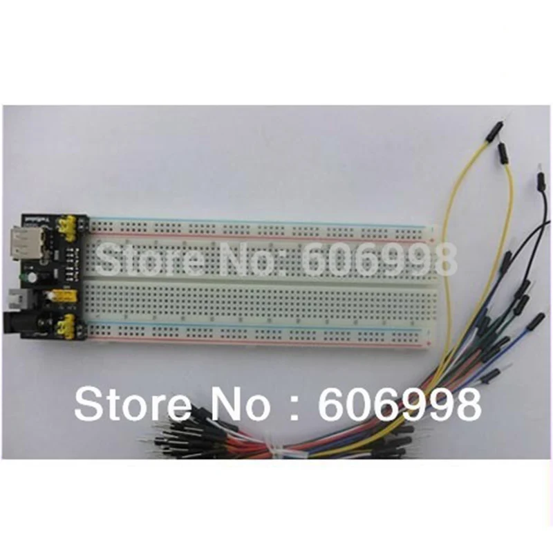 

3pcs/set Breadboard Power Module+ 830 Points Solderless Prototype Bread Board +65 Flexible Jumper Wires