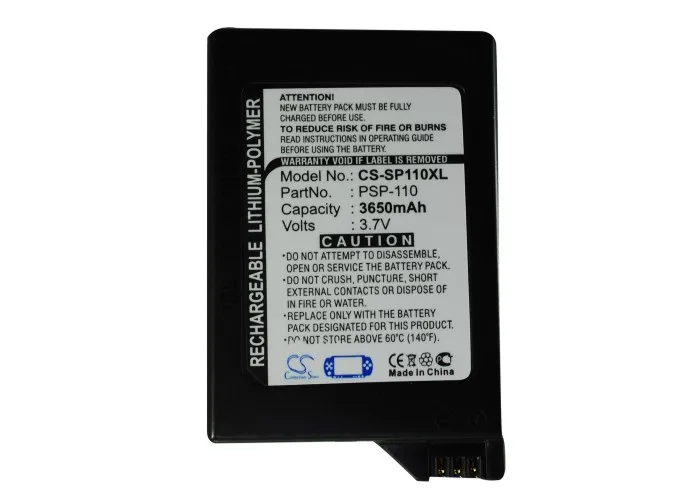 

Cameron Sino 3650mAh Battery PSP-110 for Sony PSP-1000, PSP-1000G1, PSP-1000G1W, PSP-1000K, PSP-1000KCW, PSP-1001, PSP-1006
